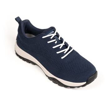 Navy Bamboo Knit Grounding Sneaker