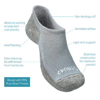 Tru47 - NO SHOW Cotton Grounding Socks